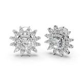 Radiant Bloom Diamond Earrings