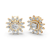 Radiant Bloom Diamond Earrings