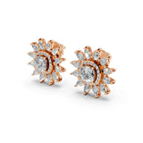 Radiant Bloom Diamond Earrings