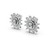 Radiant Bloom Diamond Earrings