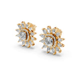 Radiant Bloom Diamond Earrings