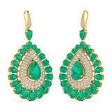 Regal Emerald Teardrop Earrings