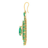 Regal Emerald Teardrop Earrings